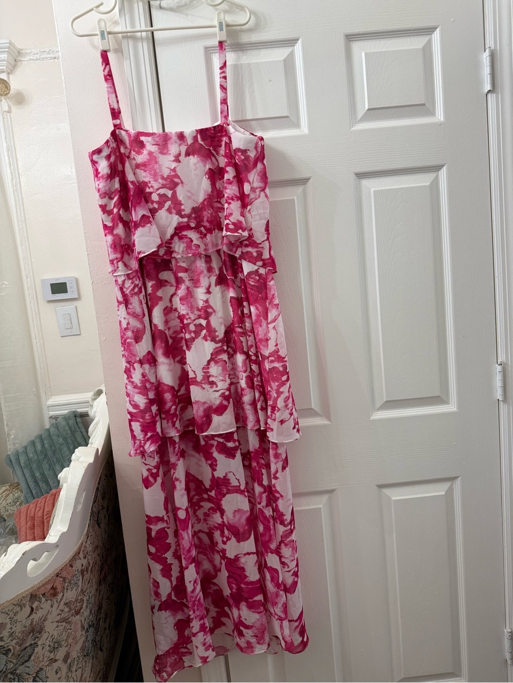 R&M Richards Pink and White Floral Maxi Dress - Picture 5 of 7